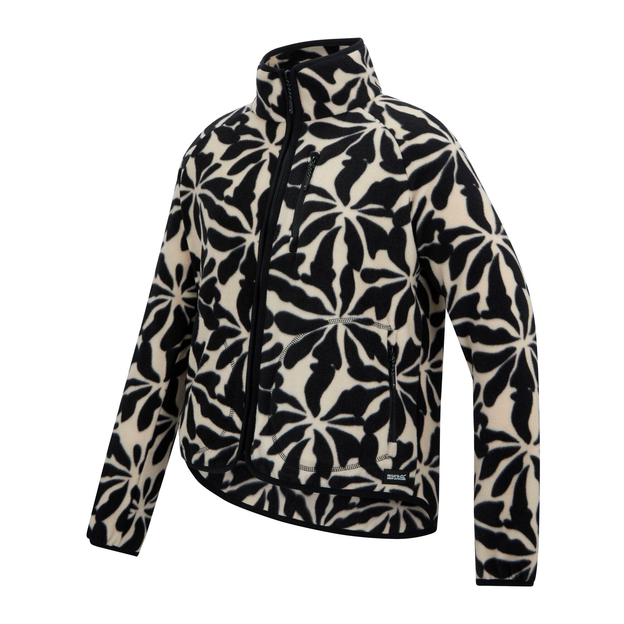 Veste Polaire Motif/style Floral Abstrait FRANKIE Femme (Beige) 3/5