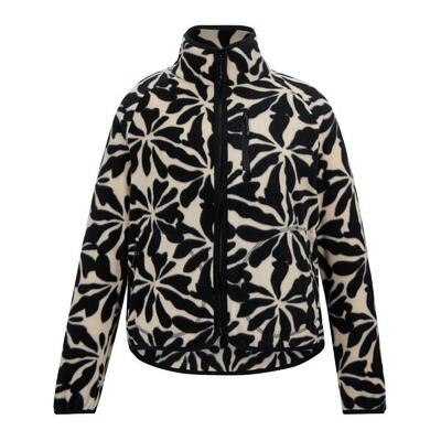 Dames frankie abstract floral full zip fleecejack (beige)