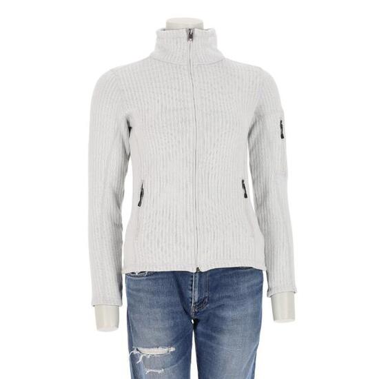 Seconda Mano - Giacca in pile grigia da donna - Stato eccellente