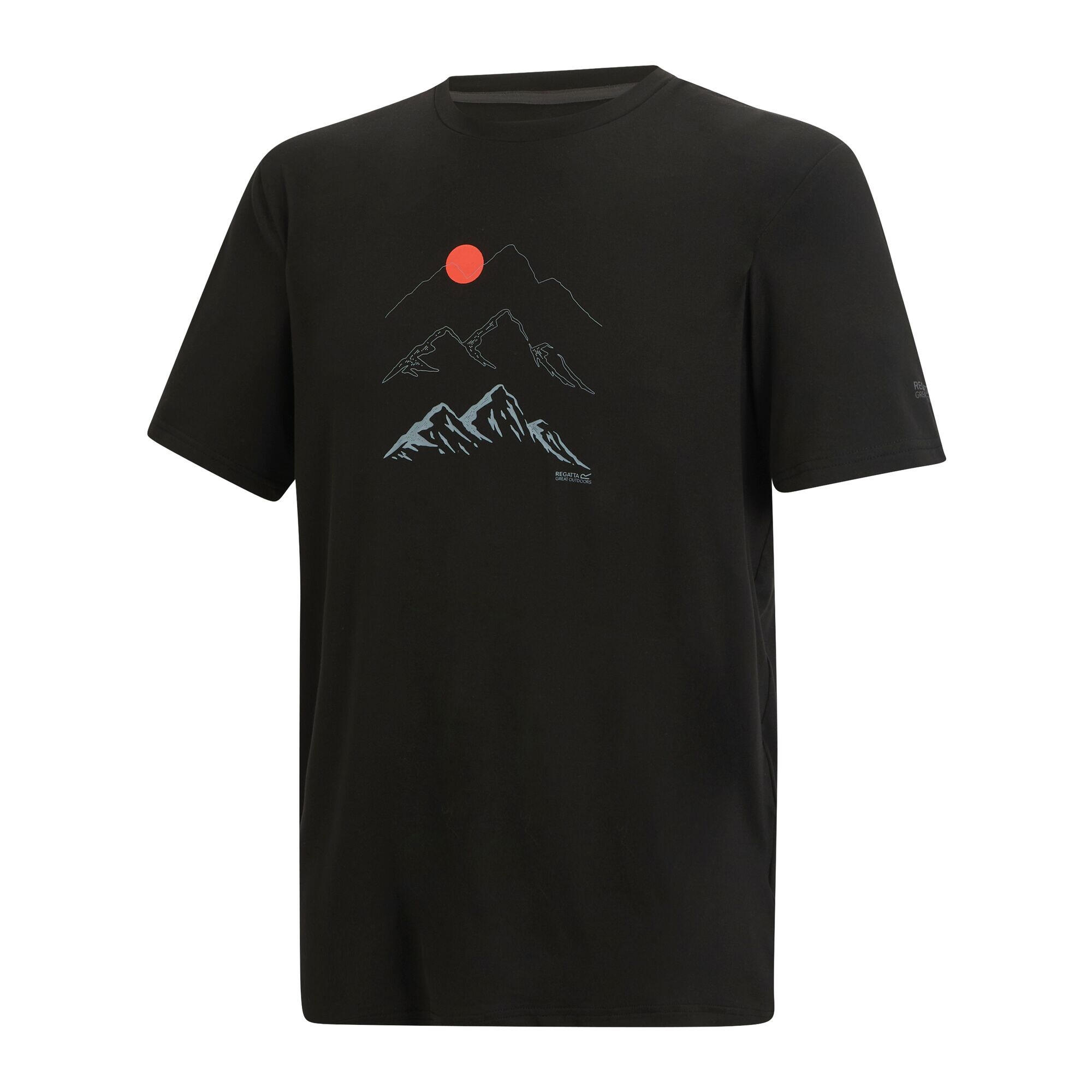 Tshirt Motif/style Lune Et Montagne FINGAL Homme (Noir) 3/5