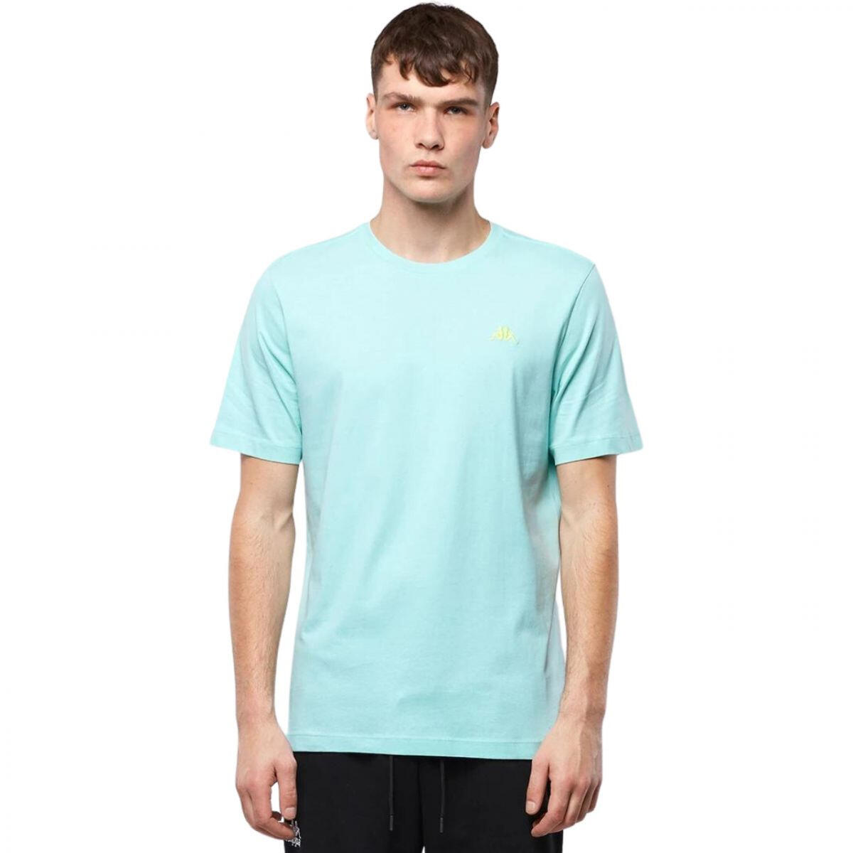 Camiseta Diseño Logotipo Bordado para Hombre Azul 2/3