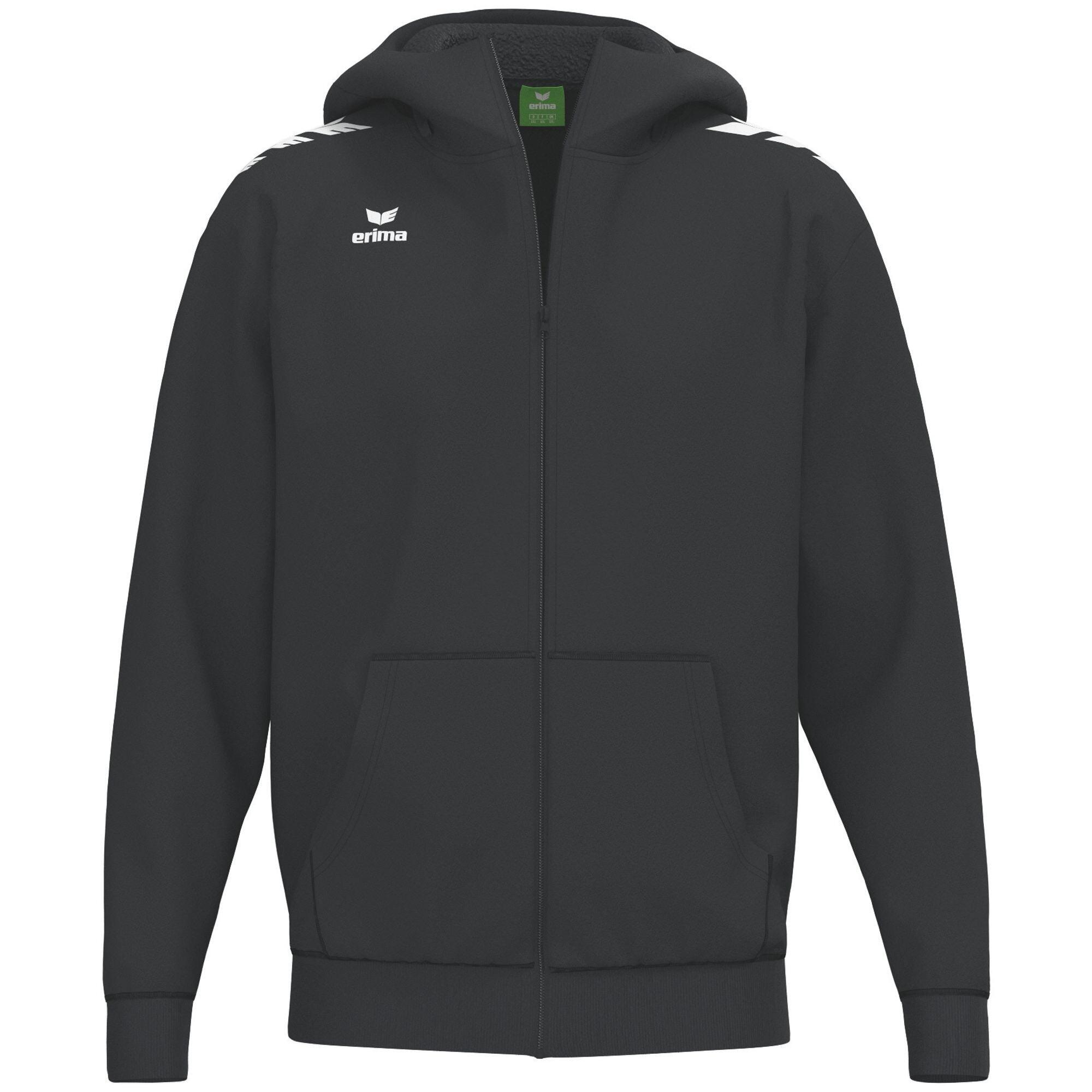 Sweat à capuche Erima Essential unisexe noir 3/4