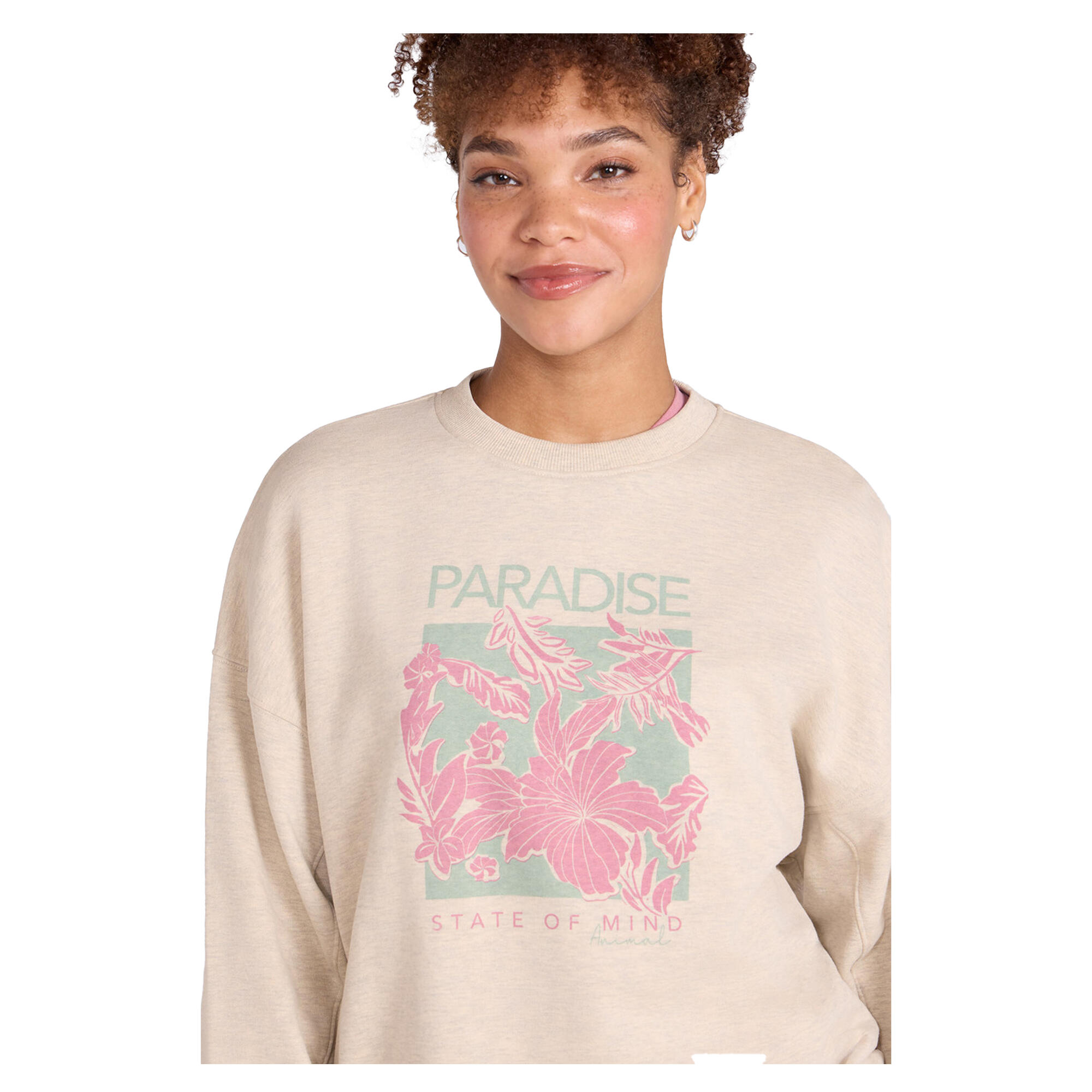 "Dakota" Sweatshirt für Damen Cremefarbe 3/4