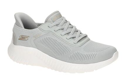 Skechers Bobs Squad Chaos Schuhe hellgrau SLIP-INS 117497