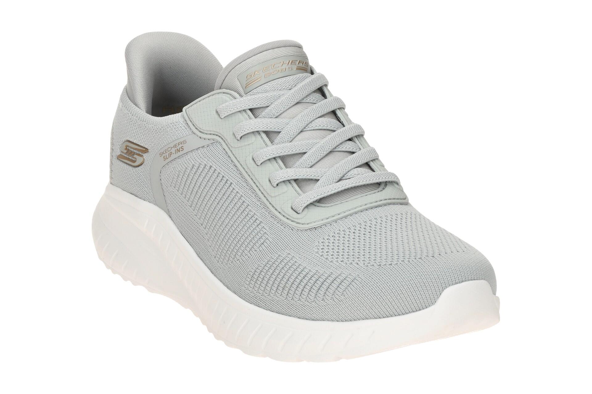 Skechers Bobs Squad Chaos Schuhe hellgrau SLIP-INS 117497 3/7