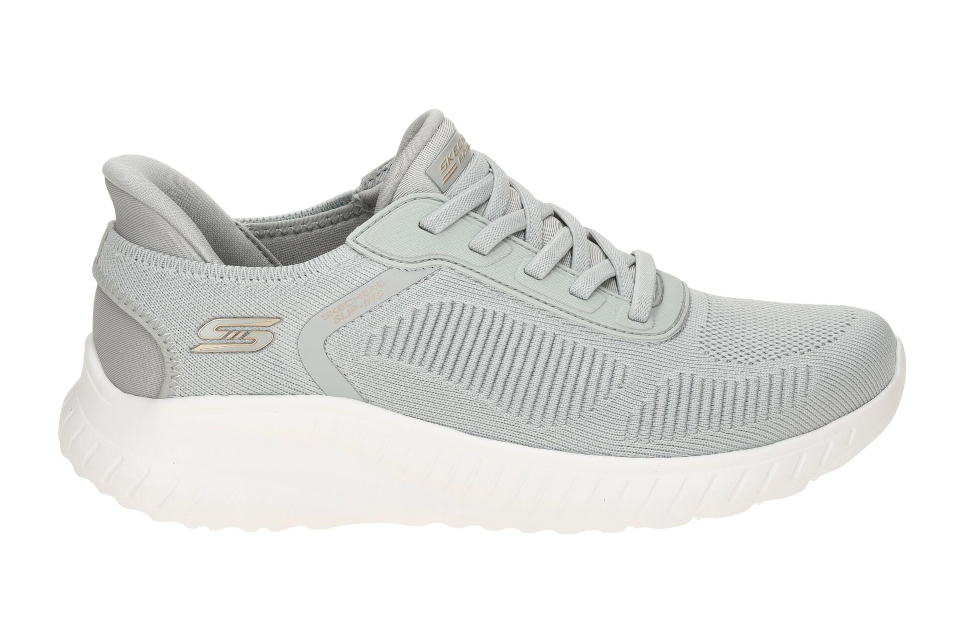 Skechers Bobs Squad Chaos Schuhe hellgrau SLIP-INS 117497 2/7