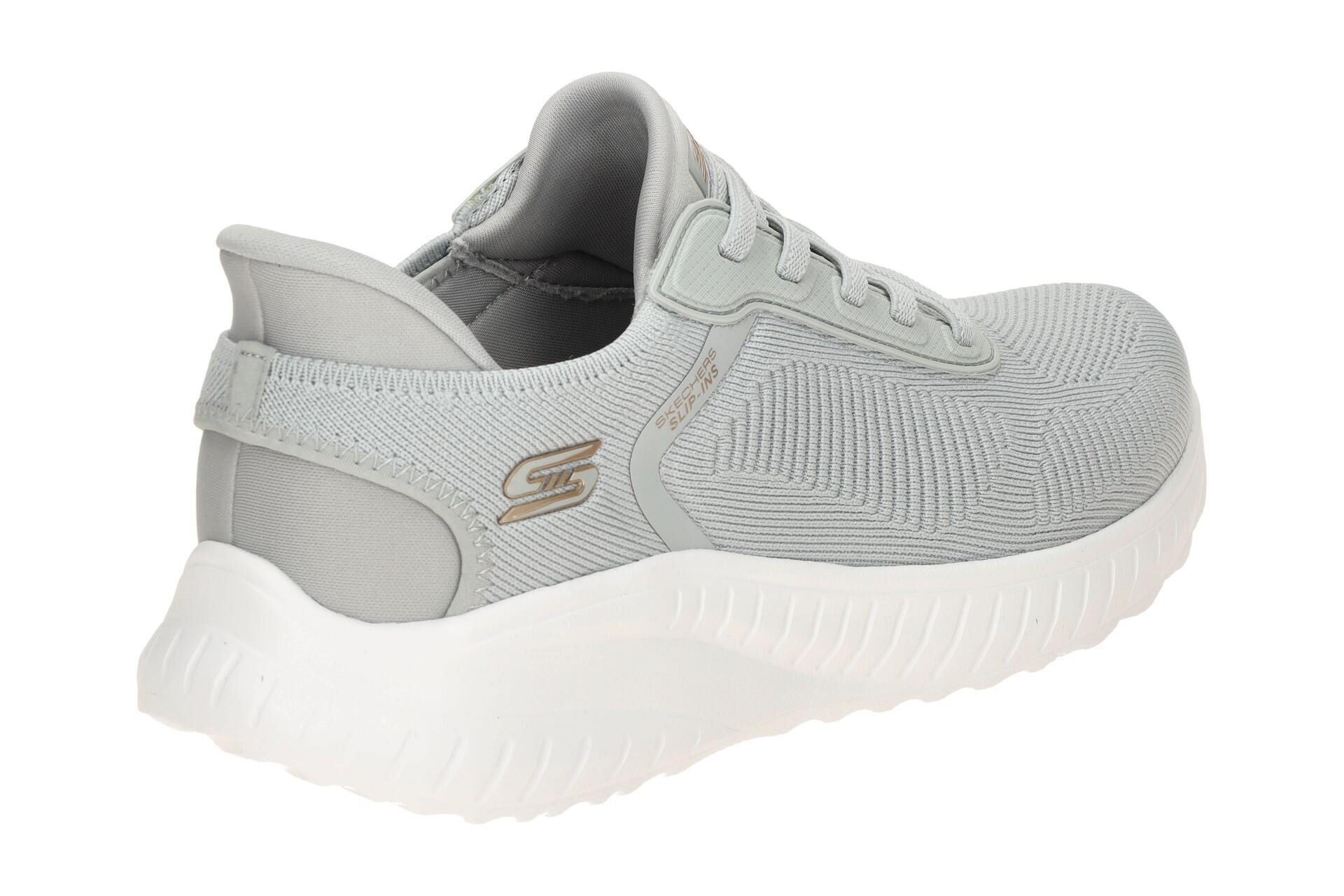 Skechers Bobs Squad Chaos Schuhe hellgrau SLIP-INS 117497 4/7