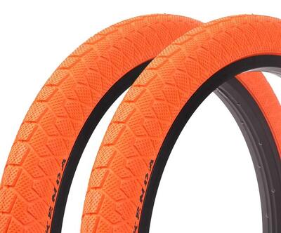 Bmx banden set kenda 20 inch x 1,95 inch oranje