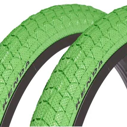 BMX Tyre Set KENDA 20 Inch x 1.95 Inch Green