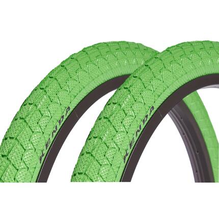 Zestaw opon BMX KENDA 20 cali x 1,95 cala zielony
