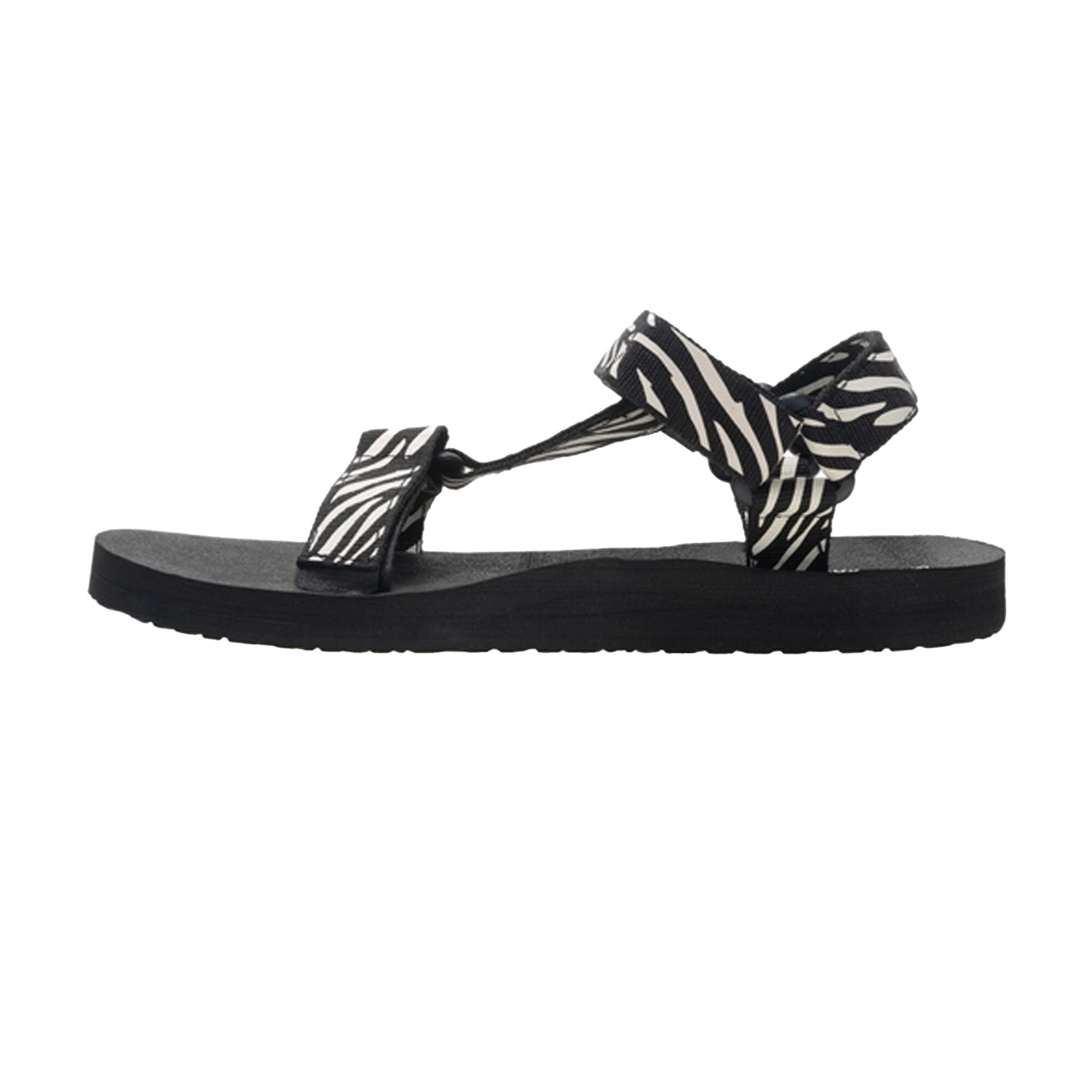 Sandales Motif/style Imprimé Zèbre Femme (Noir / Blanc) 2/5