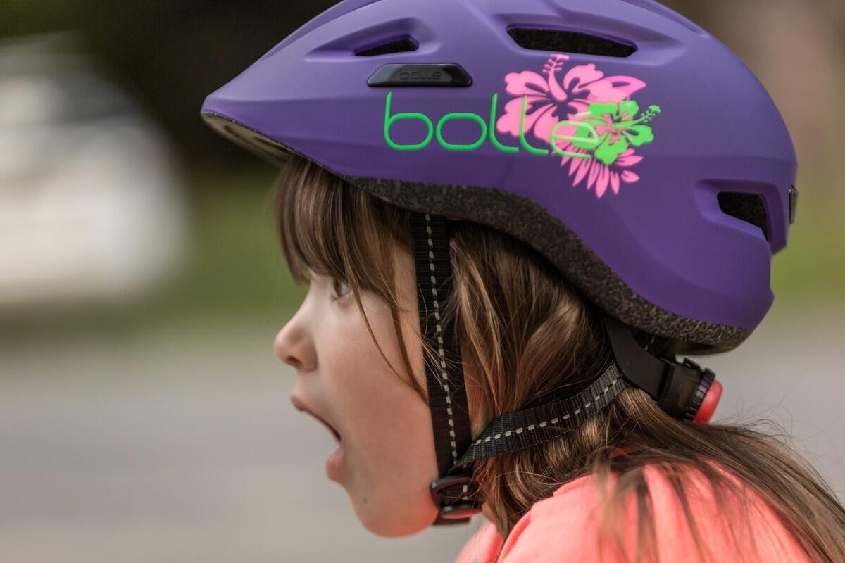 Casco da bici per bambini - Casco viola per bambine 2/3