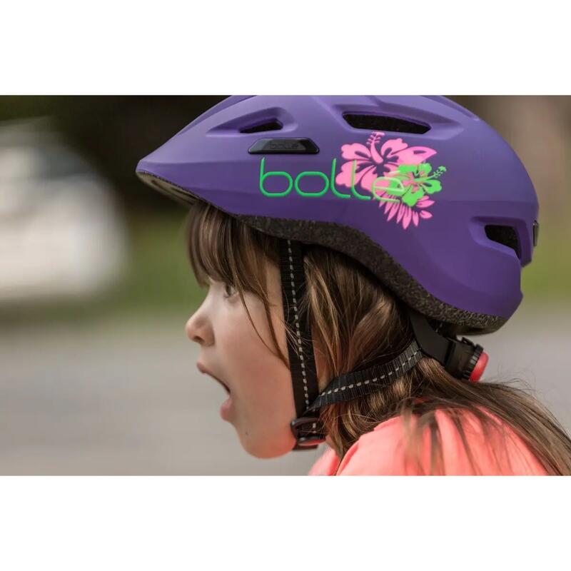 Casca de bicicletă pentru copii - Cască pentru fete, mov