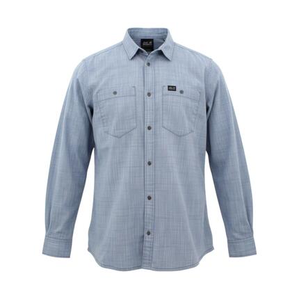 Langarmshirt Emerald Lake Herren Hemd Roll Up Shirt in Blau