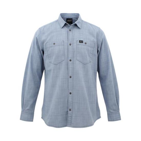 Langarmshirt Emerald Lake Herren Hemd Roll Up Shirt in Blau