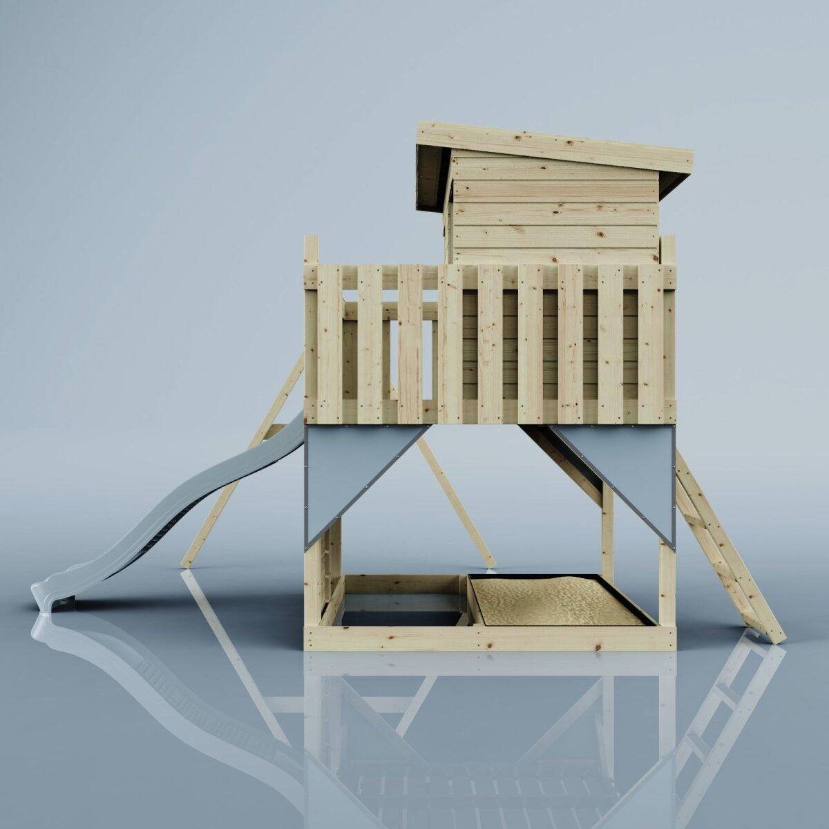 Spielturm Tjorven mit Babyschaukel in Altrosa - 415 × 306 × 260 cm 7/7