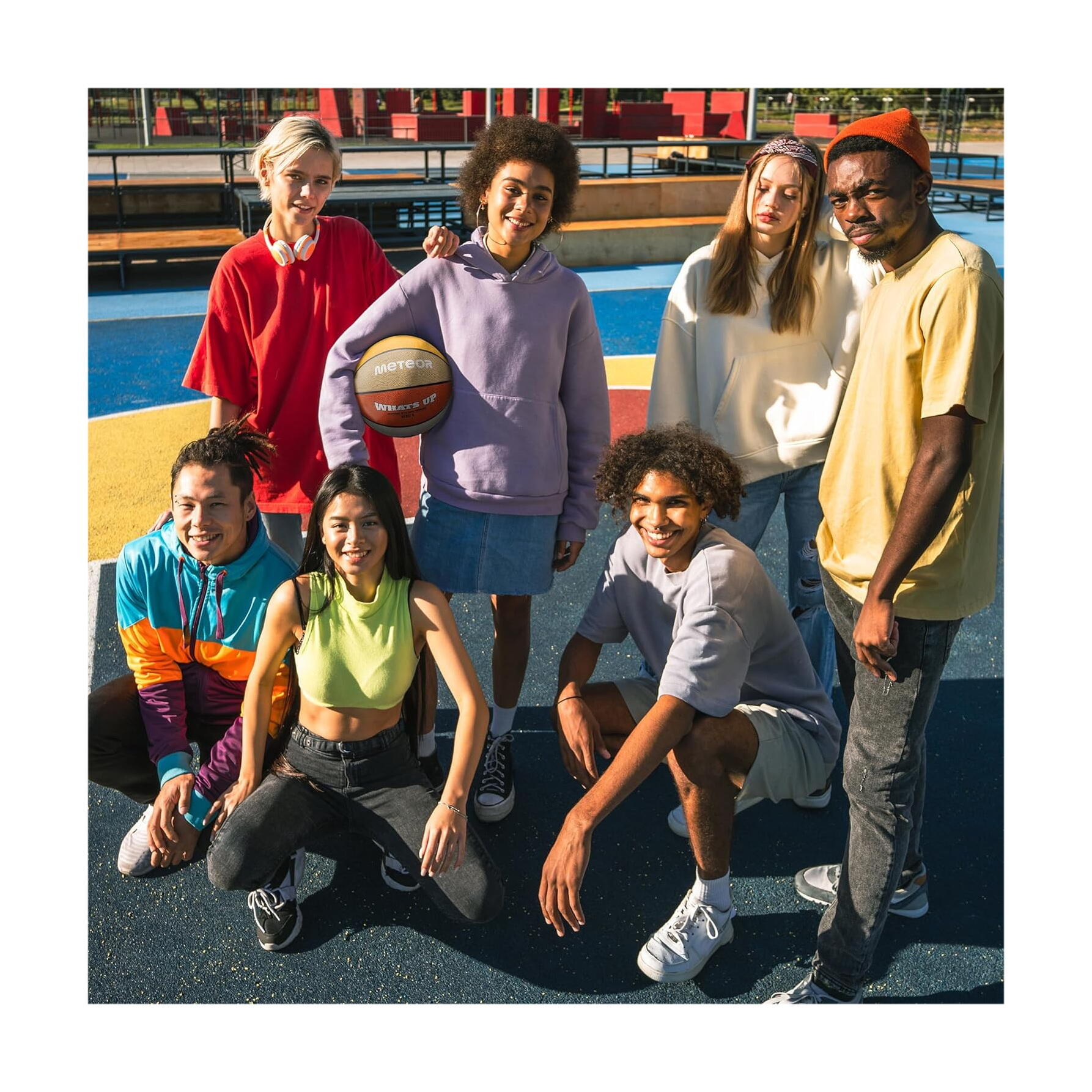 Balón de baloncesto Meteor What's Up - Talla 7, goma antideslizante 6/6