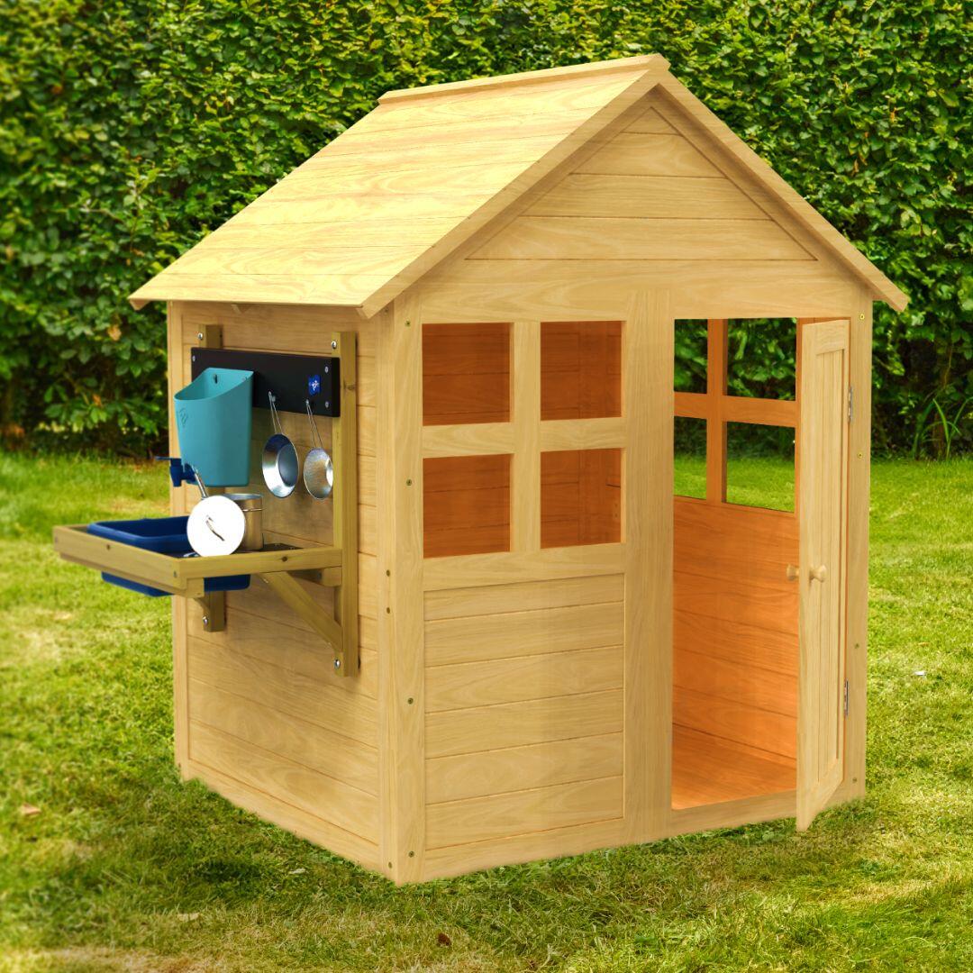 Kinderhuisje met vloer en keuken BOUTON D'OR COTTAGE bruin FSC® 2/5