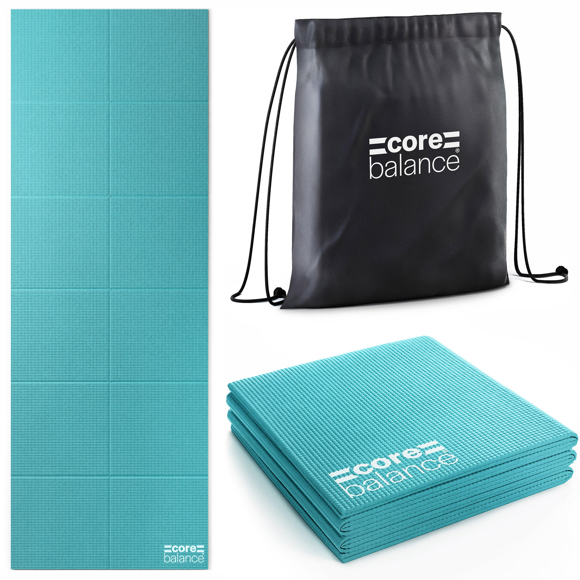 Core Balance Foldable Travel Yoga Mat Non Slip PVC Foam