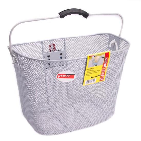 Koszyk rowerowy na kierownicę Profex przedni, odpinany, z uchwytem