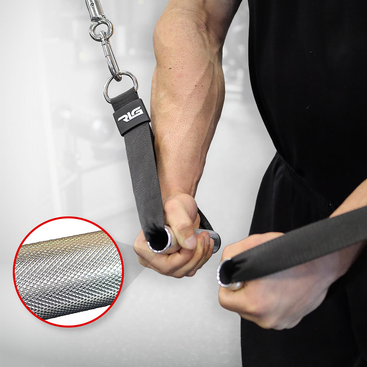 Agarres Unilaterales de Aluminio para Poleas de Gimnasio RL Grips 6/6