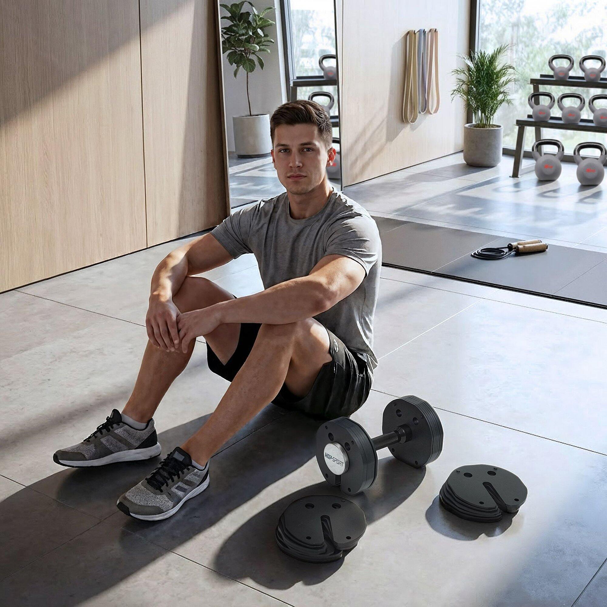 Hantla żeliwna 30kg Hop-Sport HS-MA3030D regulowana 7/7