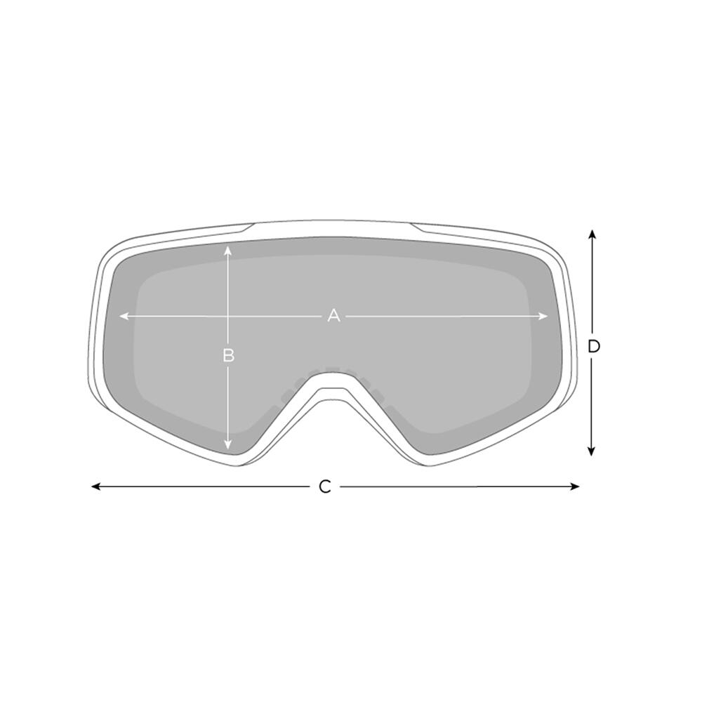 Masque de Ski Cylindrique CASCADE - Verre Cat 2 - Adulte 4/5