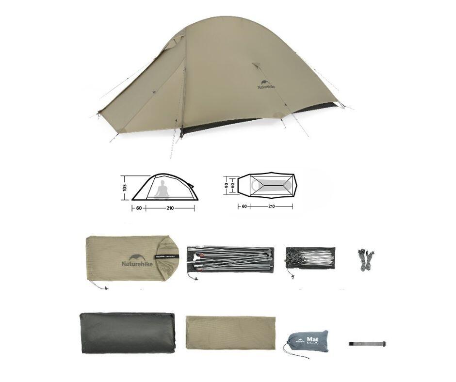 Namiot Turystyczny Naturehike Cloud Up 1 Pro 20D Cnk2350Ws020 1Os. 6/7