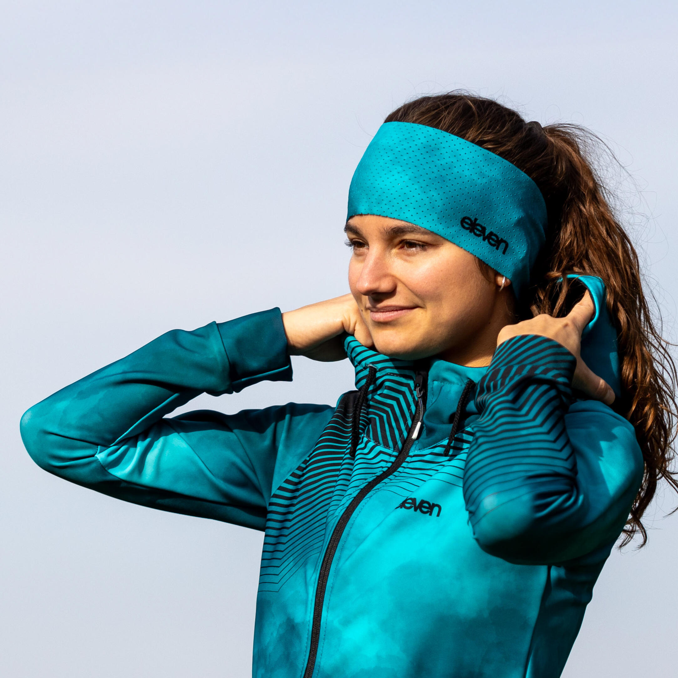 Sportstirnband Eleven Air Vortex – rosa/violett 2/3