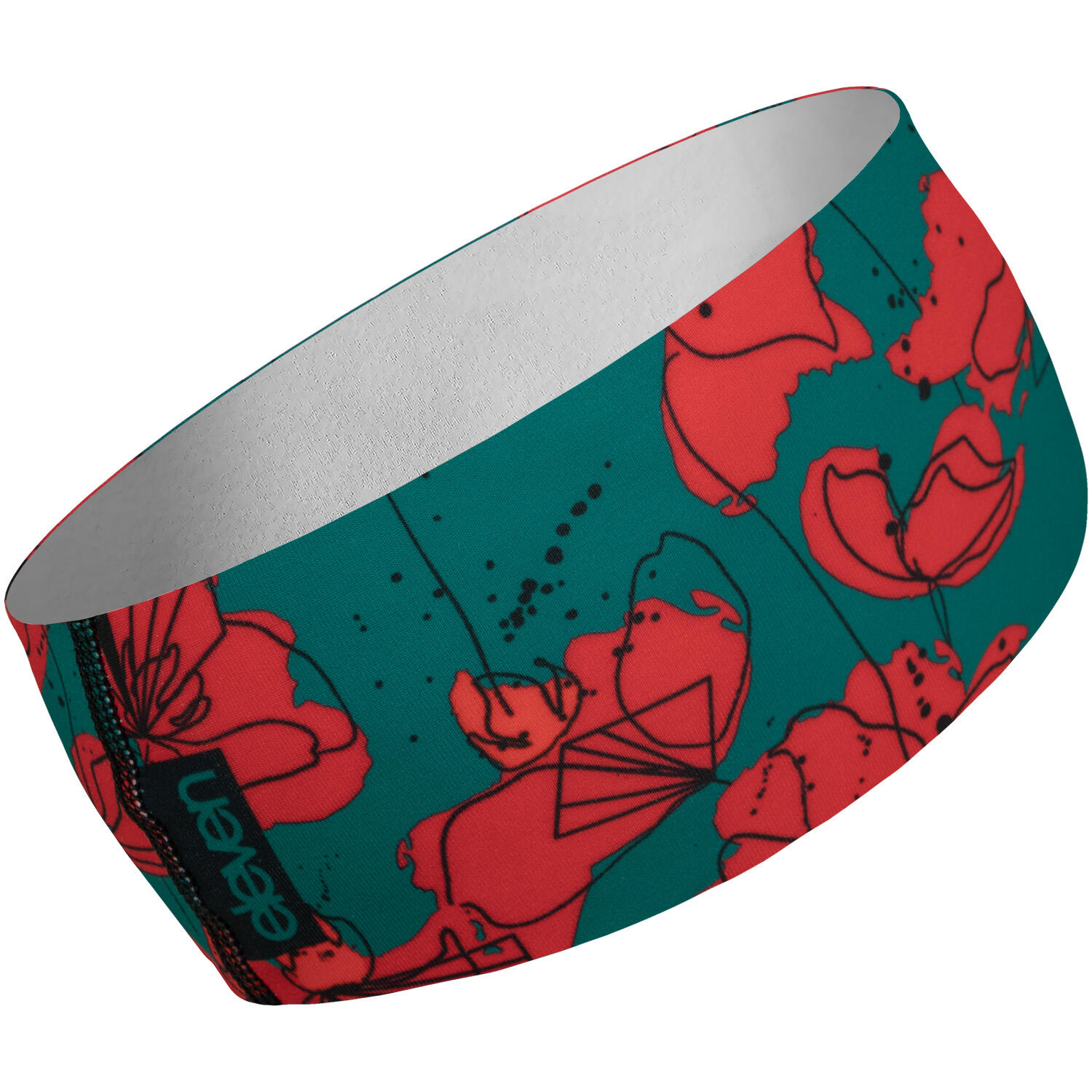 Sportstirnband Eleven Dolomiti Blossom – grün/rot 3/3