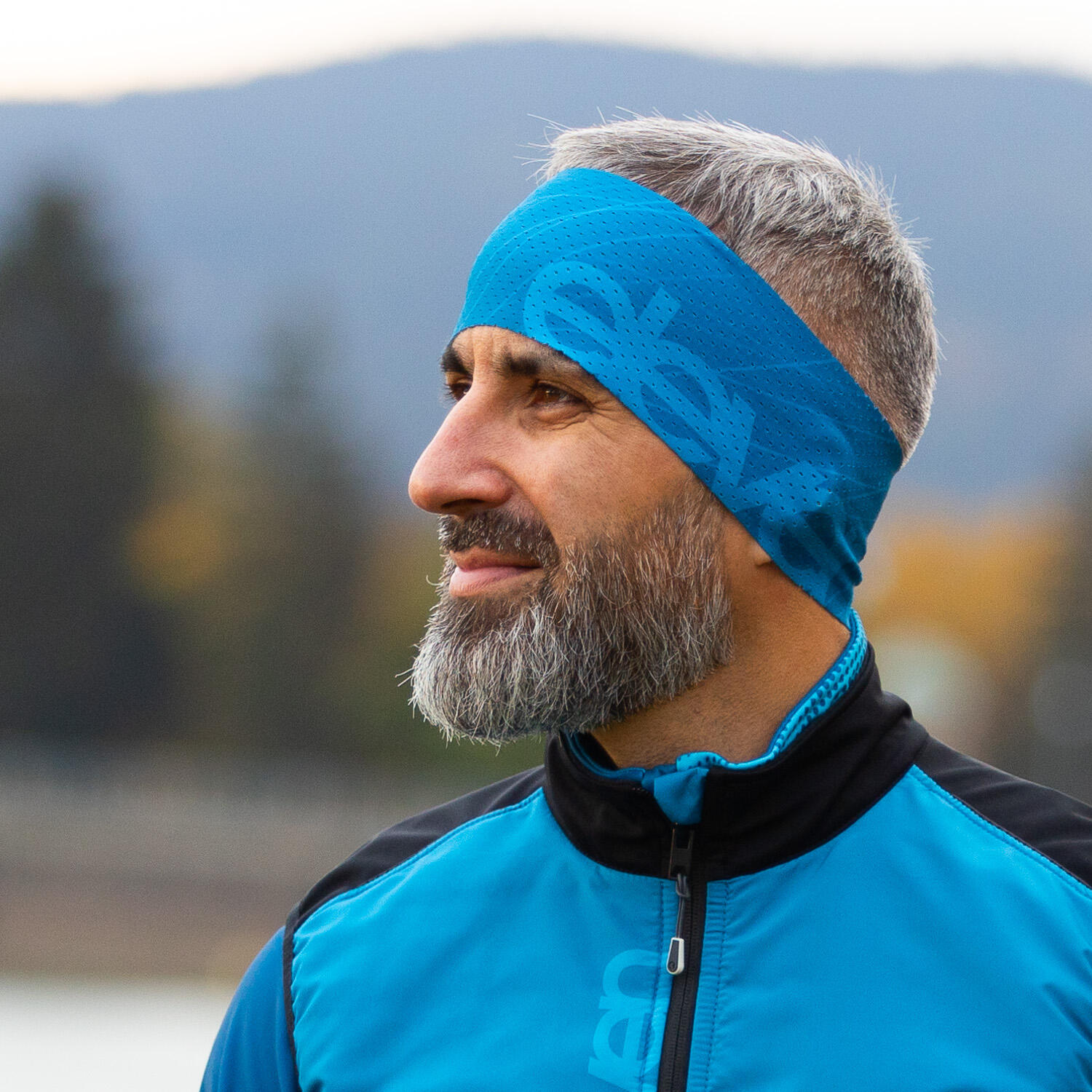 Sportstirnband Eleven Air Lumi – blau 2/4
