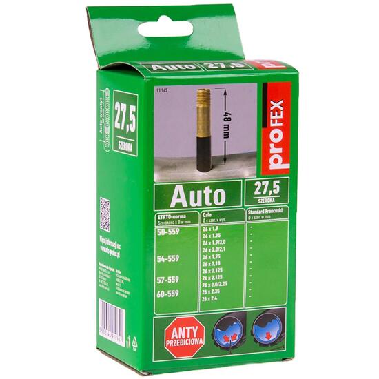 Dętka rowerowa antyprzebiciowa Profex 27,5'x2,1-2,35 wentyl Auto 48 mm