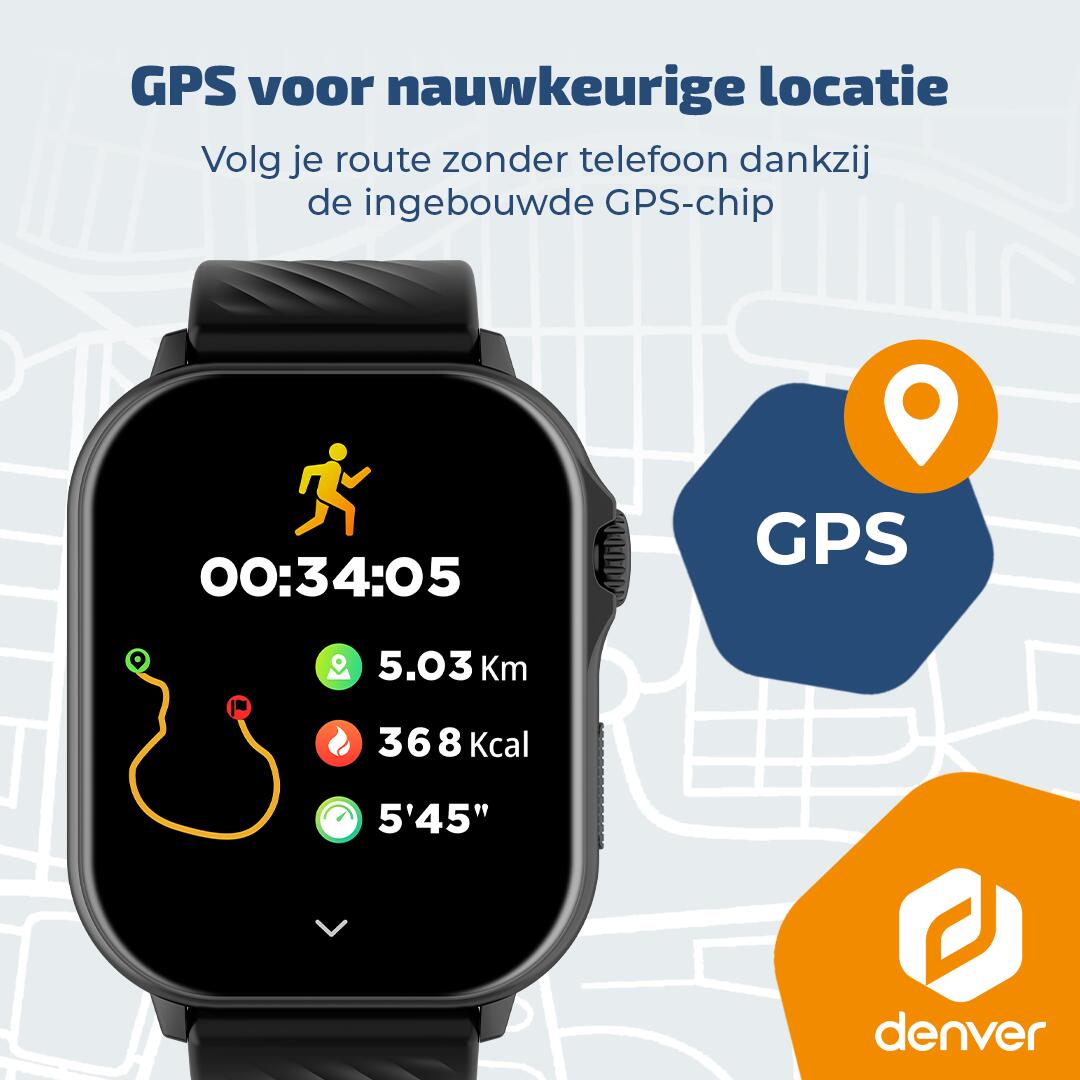 Smartwatch - Amoled scherm - GPS Tracking - 100+ Sportmodi - SWG159 4/7