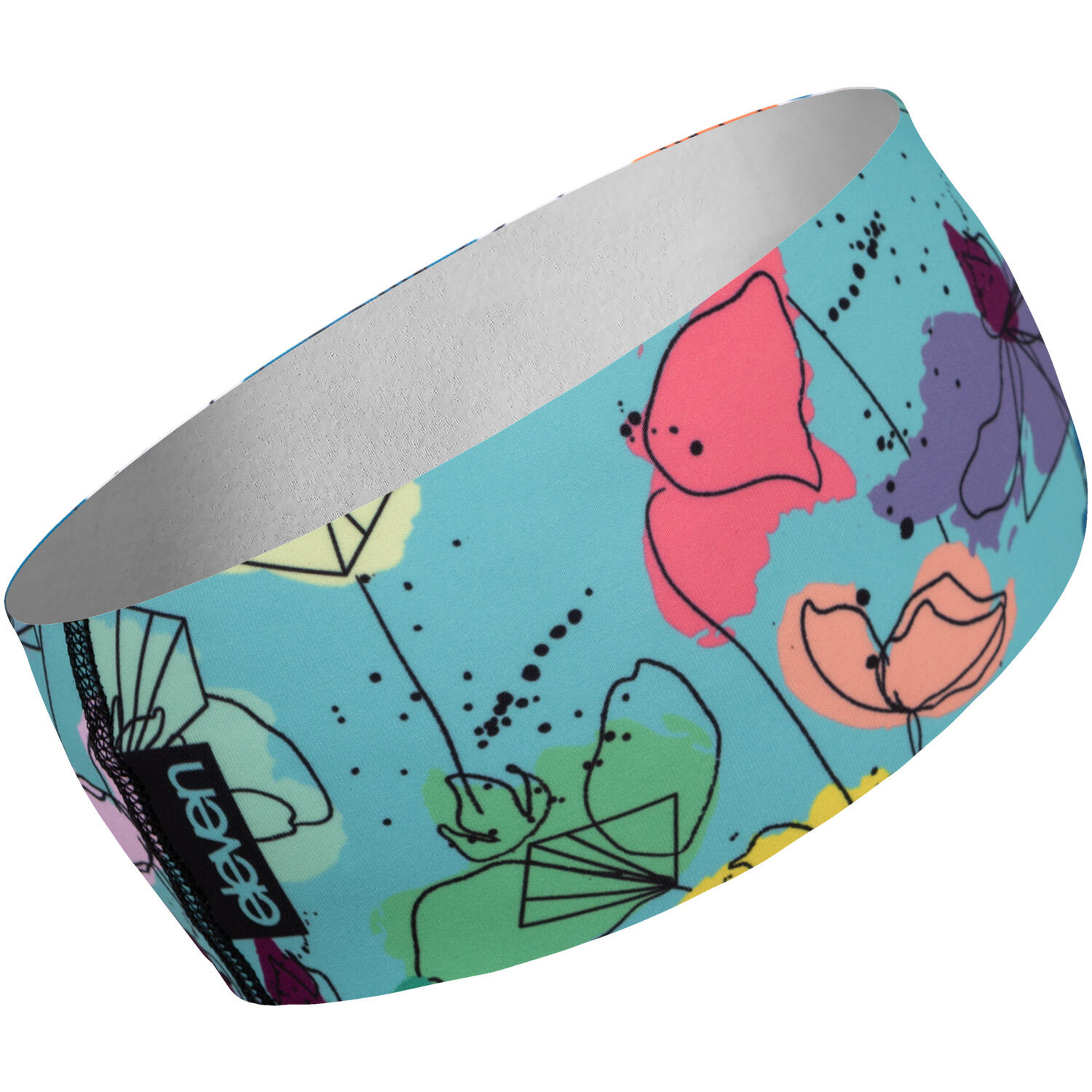 Sportstirnband Eleven Dolomiti Blossom – türkis 3/3