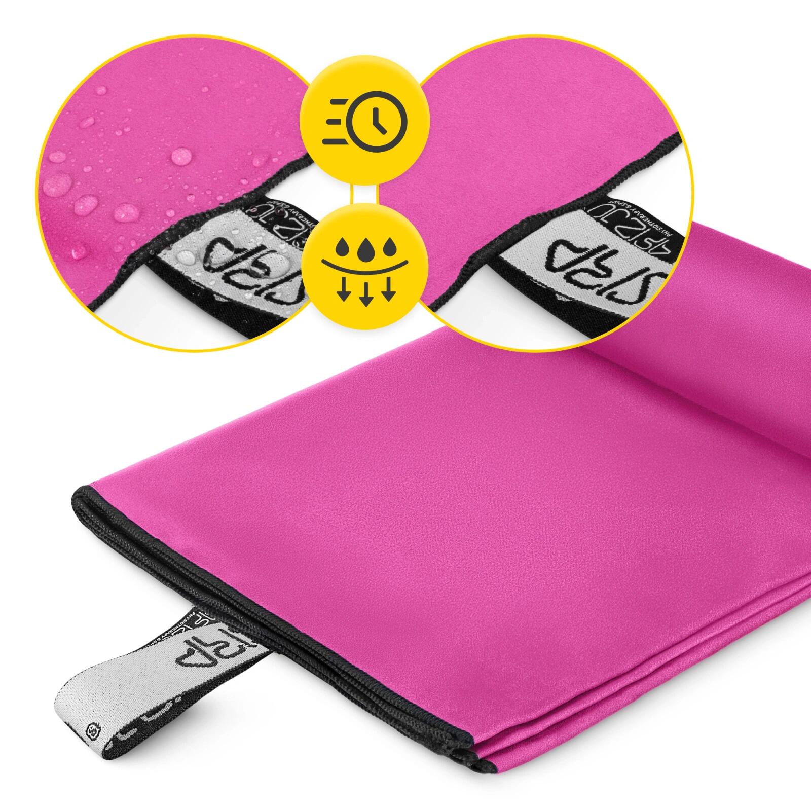 Mikrofaser Handtuch 90x50 cm Schnelltrocknend Sporthandtuch Fitness 4FIZJO 5/7
