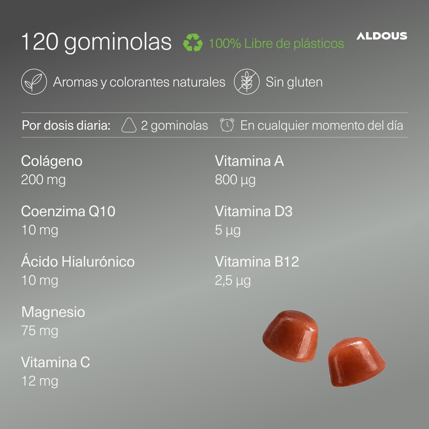 Collagène avec magnésium et acide hyaluronique – 120 gummies 3/7