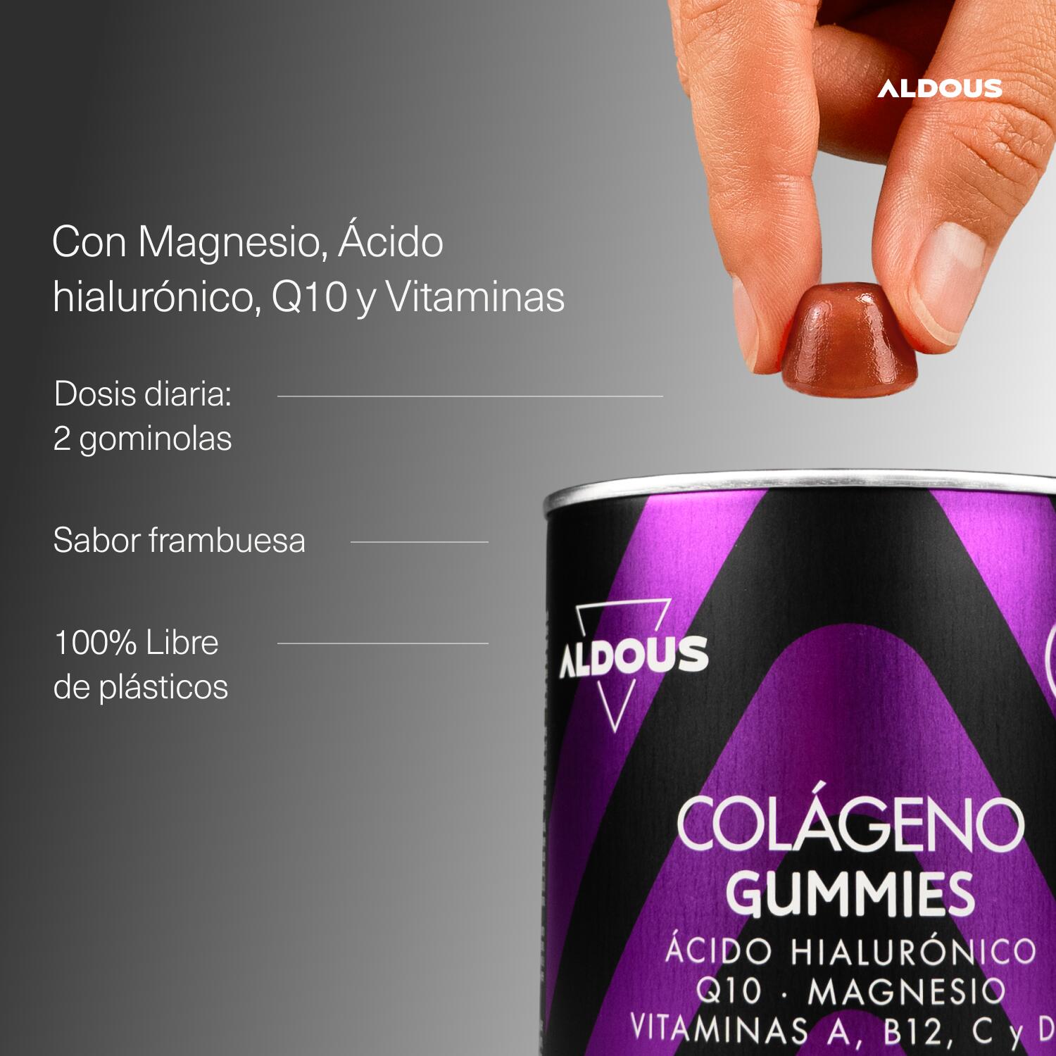 Collagène avec magnésium et acide hyaluronique – 120 gummies 2/7