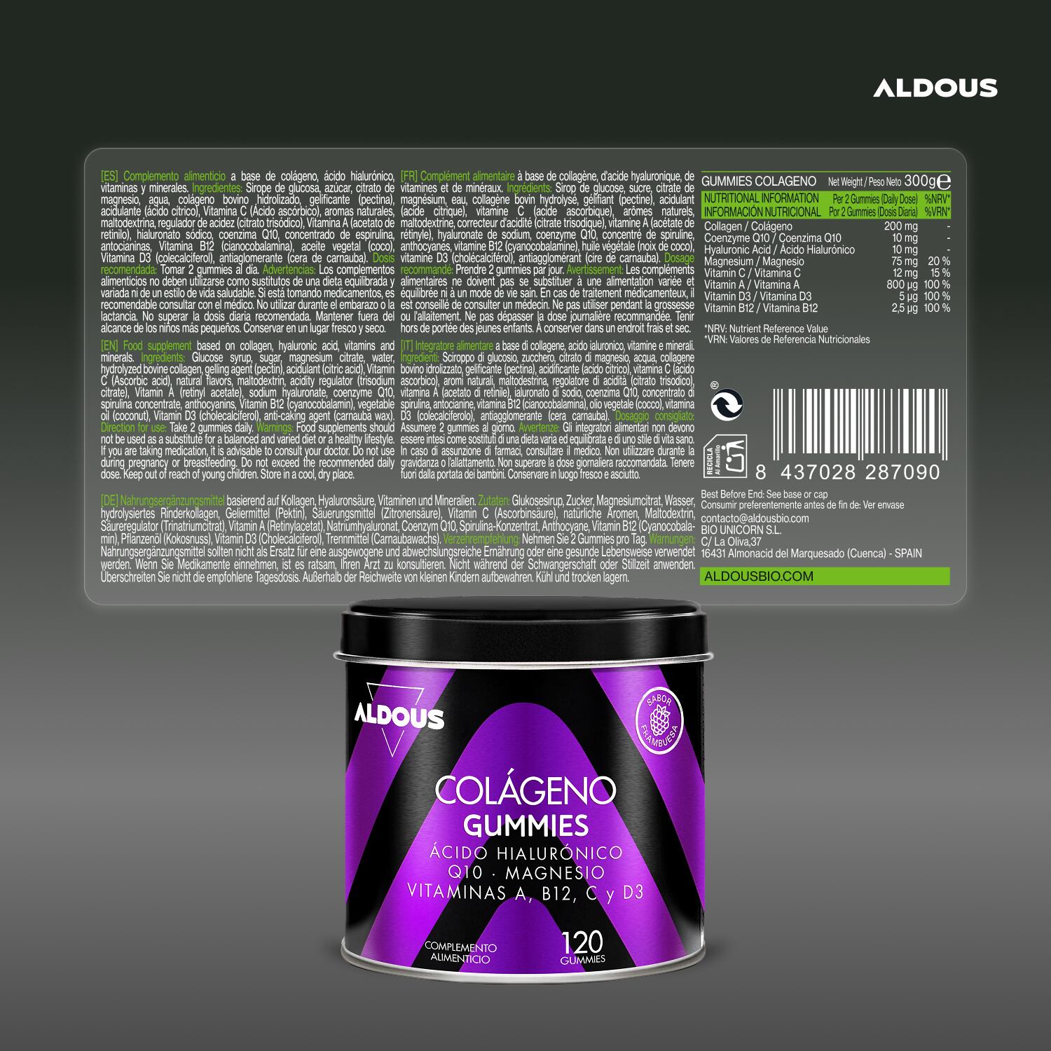 Collagène avec magnésium et acide hyaluronique – 120 gummies 6/7
