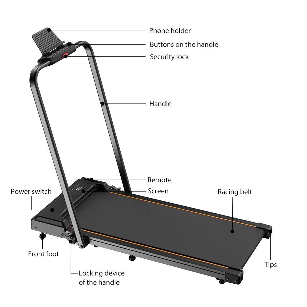 FT51 Treadmill:2.5HP,LED Display,1-10km/h,120Kg Max Load,200V,45dB 7/7
