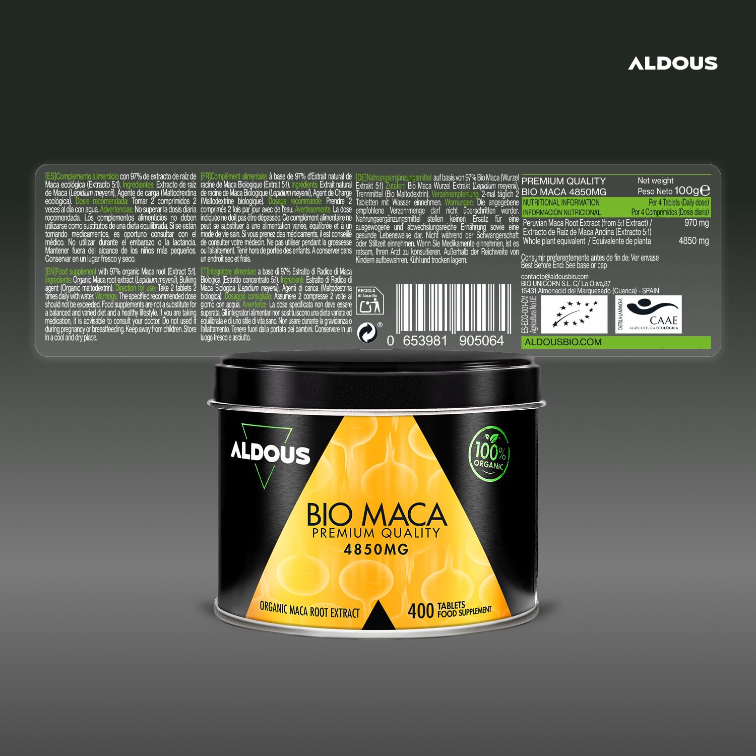 Maca Andina Aldous - 400 compresse 6/7
