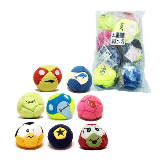 Balles de jonglage Tshaka - Lot 8 balles assortiment complet