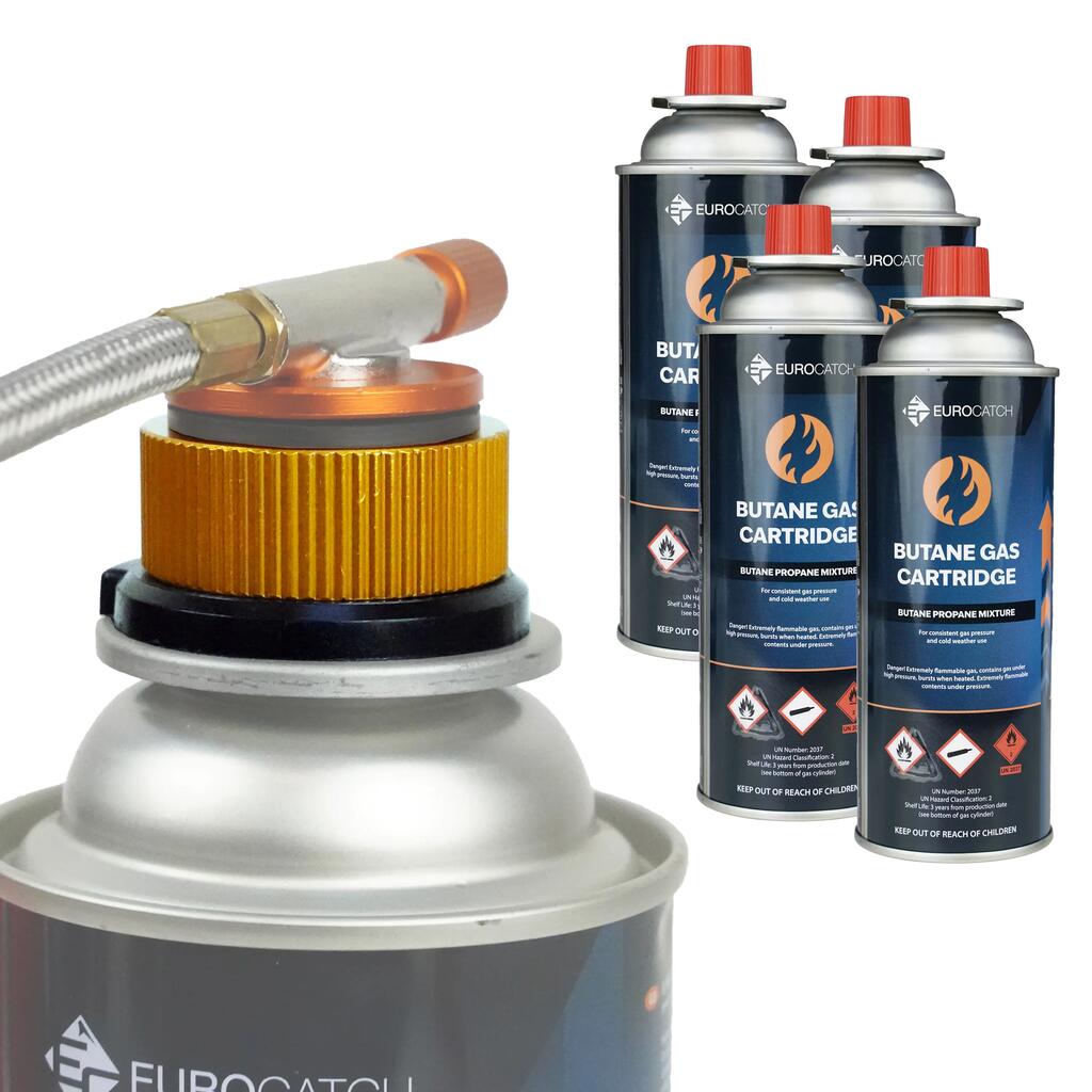 Gas Adapter B188 Thread to Bayonet - Includes 4 x 227 g Cartridges