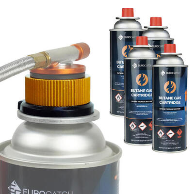 Adattatore Gas Filettato a Baionetta - B188 a 227g - incl 4 gascartidges