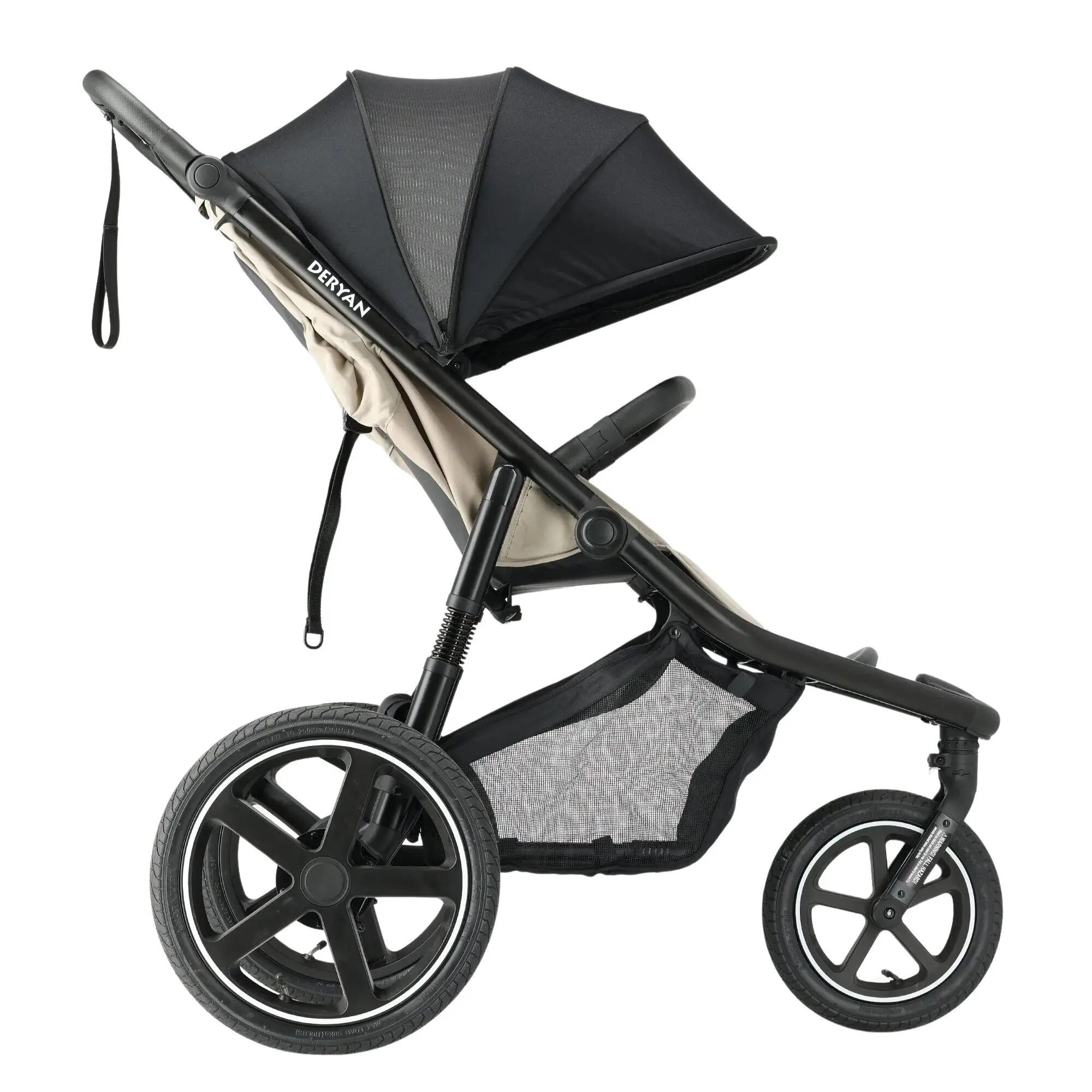 Luxe Bolt hardloop kinderwagen - Jogging buggy - Runner - All Terrain - Cream 2/8