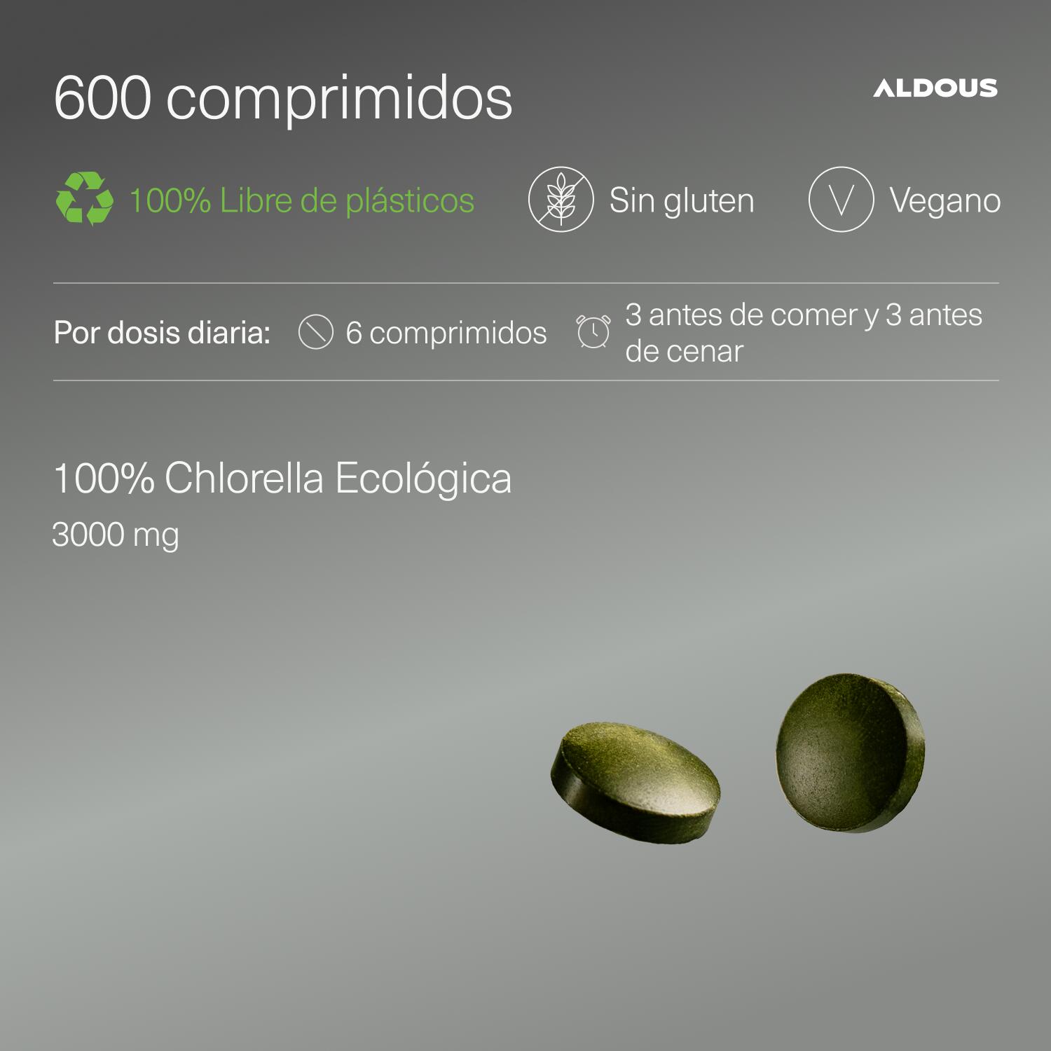 Aldous Bio Ecologica Chlorella - 600 compresse 3/7