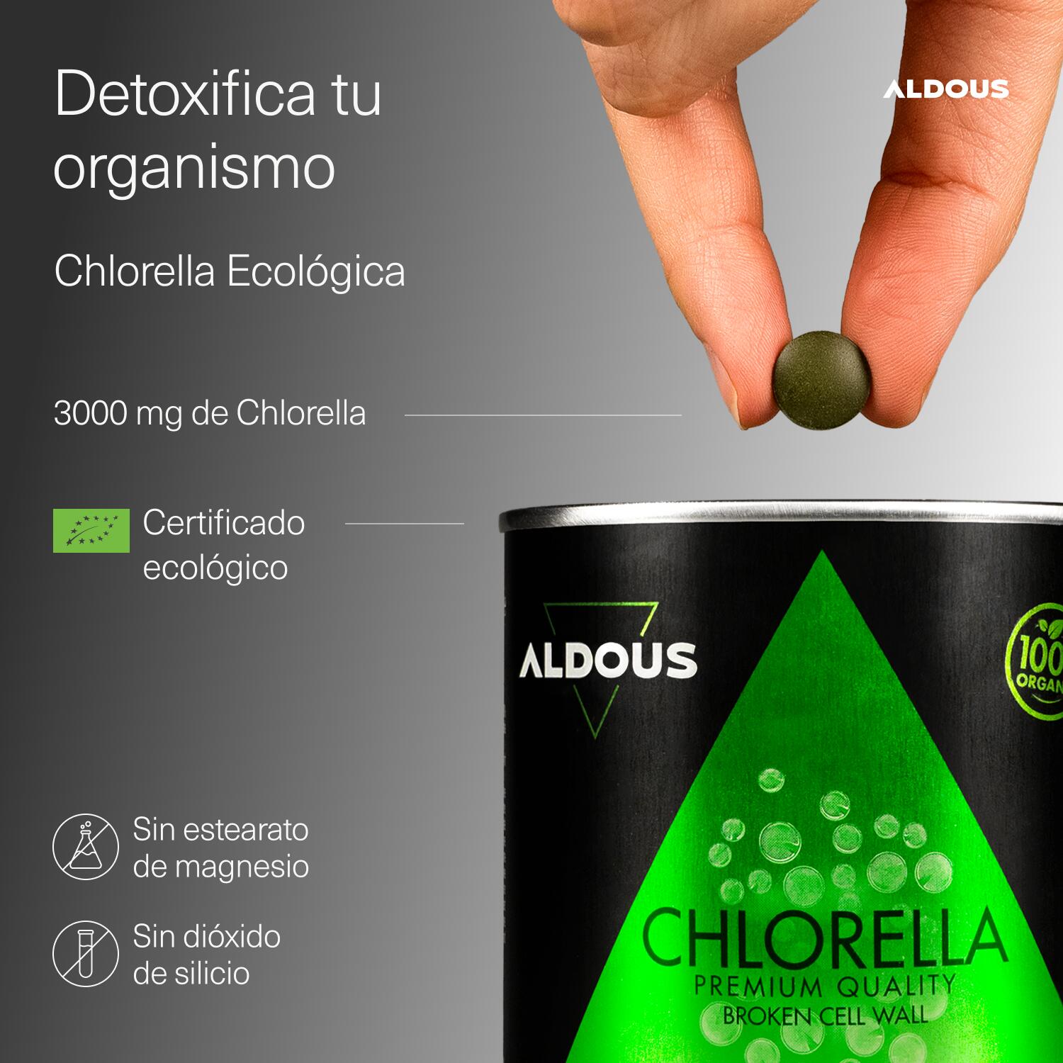 Aldous Bio Ecologica Chlorella - 600 compresse 2/7