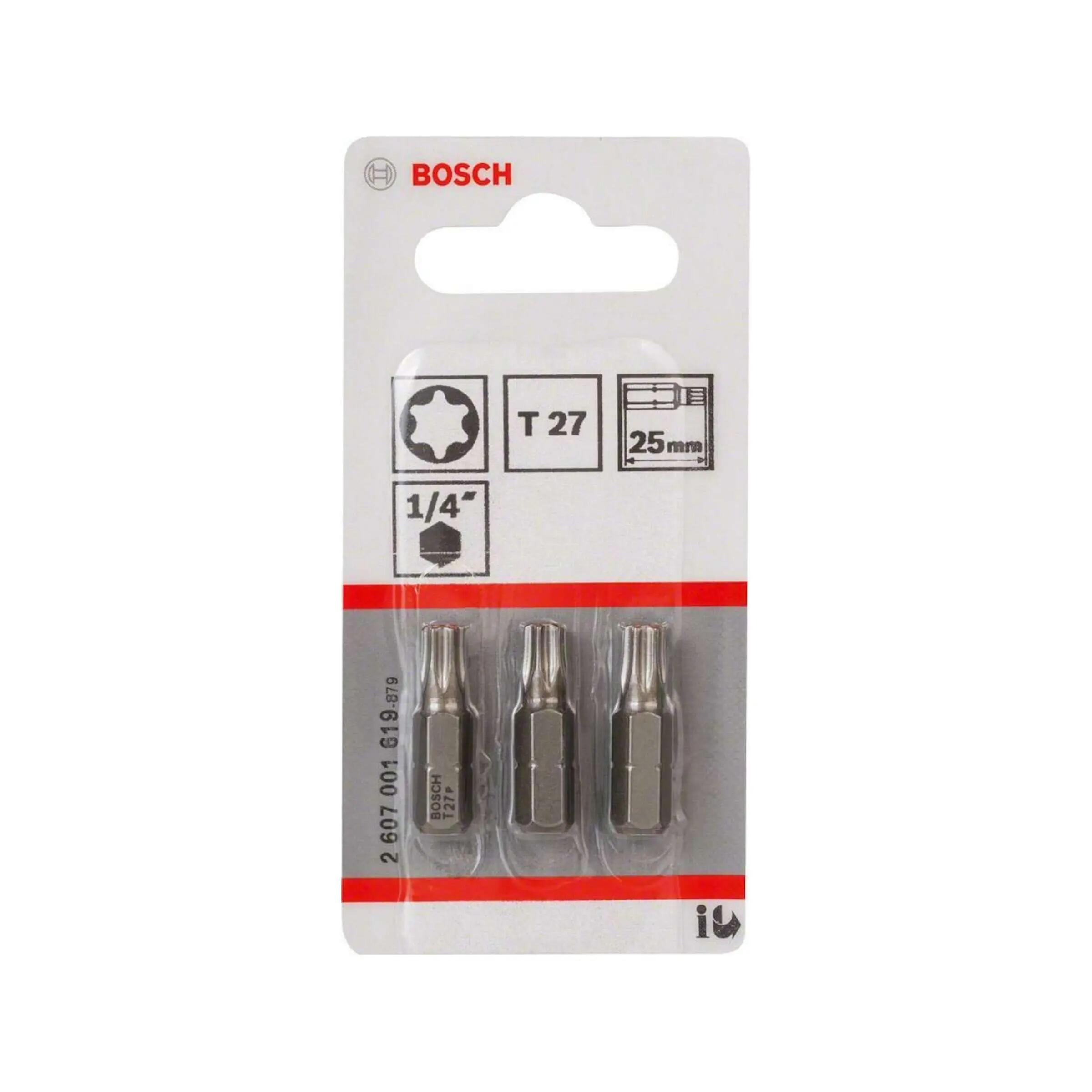 Bosch Professional Torx T27 25 mm Screw Bit, Pack of 3. 2/2