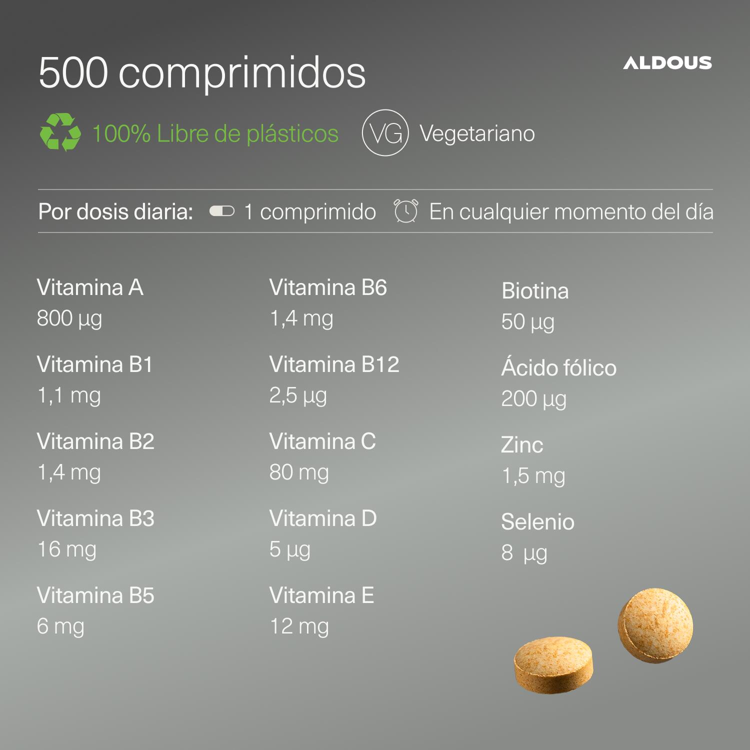 Multivitaminas Aldous | 500 comprimidos 3/7