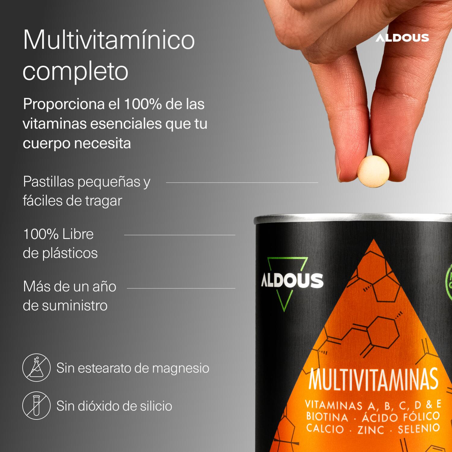 Multivitaminas Aldous | 500 comprimidos 2/7