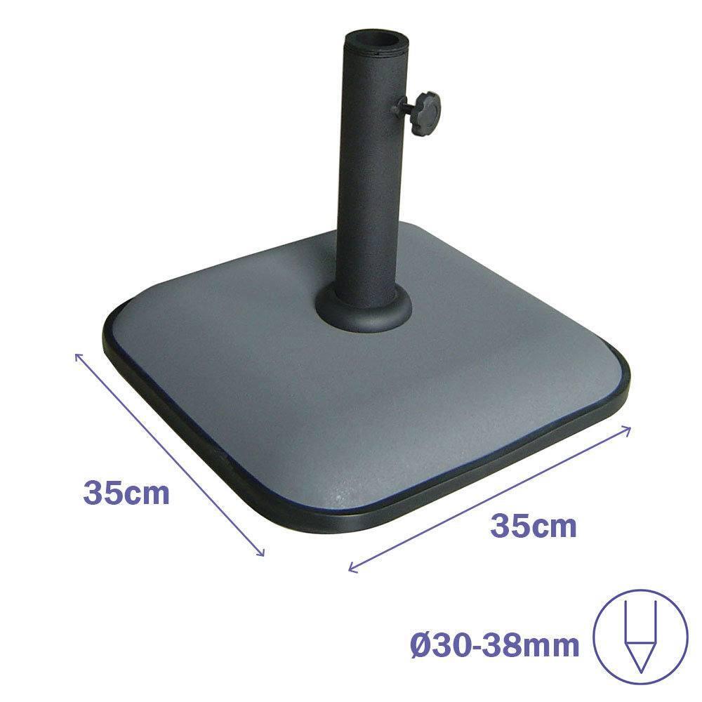 Base de Sombrinha Quadrada de Cimento 11KG 35X35X5 cm 2/4
